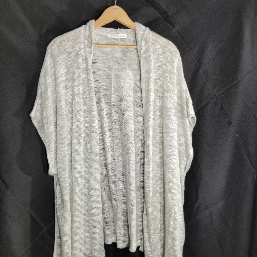 Closet Space open knit cover with hood